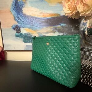 Green Quilted Pouch
